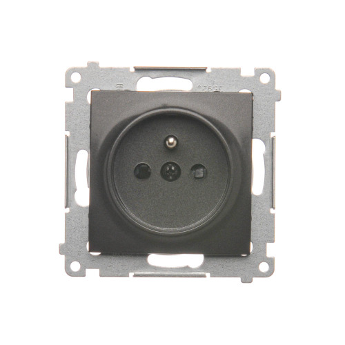Product: SIMON 54 MODUŁ ANTRACYT GNIAZDO 1X Z/U Z PRZESŁONAMI ZACISKI ŚRUBOWE 16A 250V
